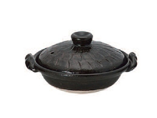 黒釉五寸多彩鍋