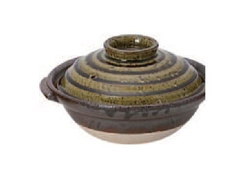 緑織部五寸土鍋