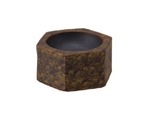 金彩六角手作り石焼鉢