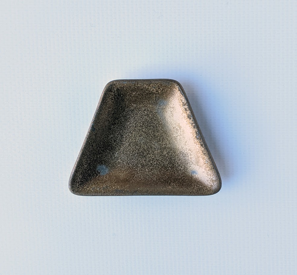 金泥釉　ミニ台型皿