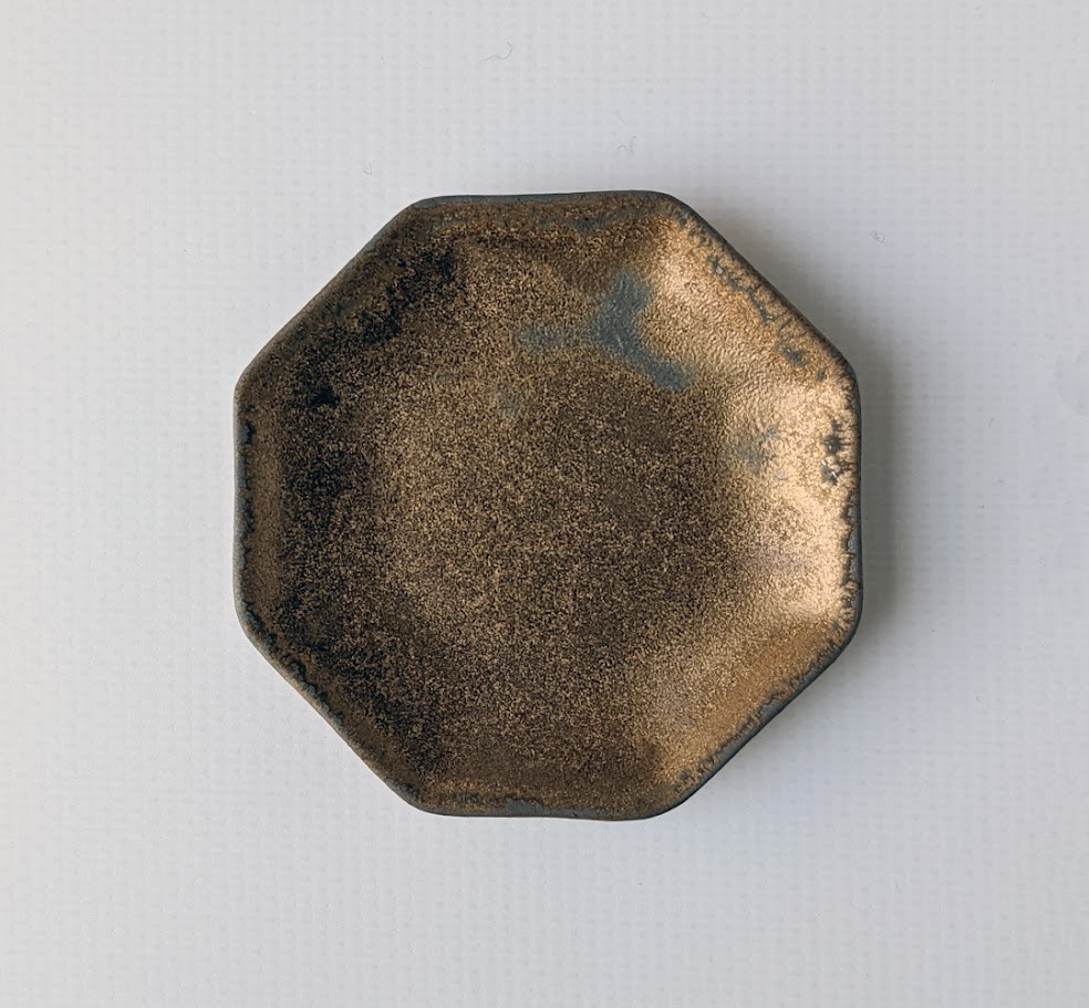 金泥釉　ミニ八角皿