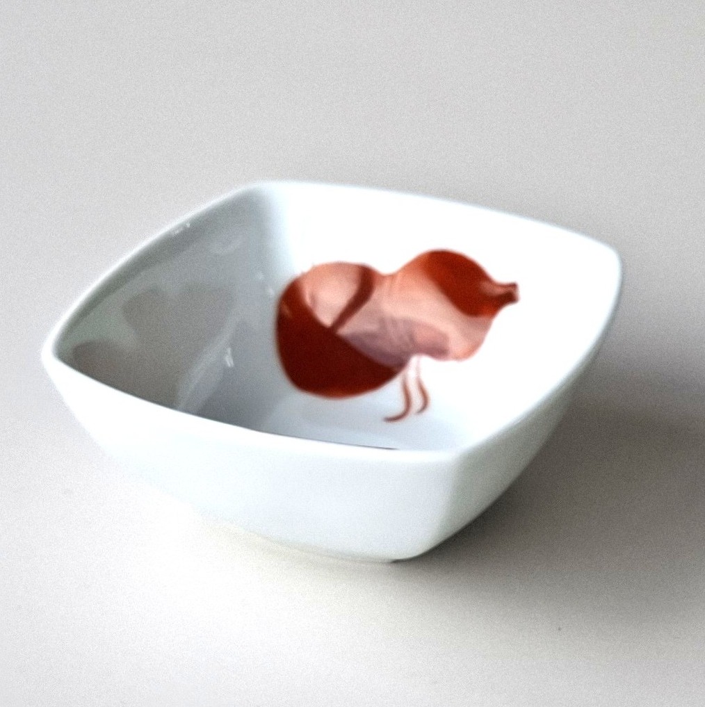 赤絵ひさご　角小付