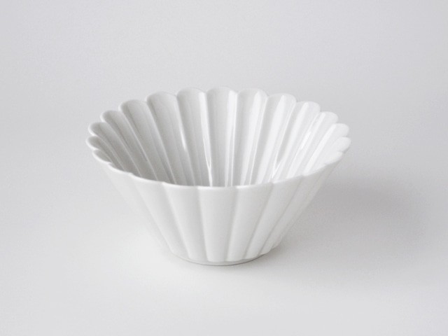 白高麗菊彫反鉢(小)