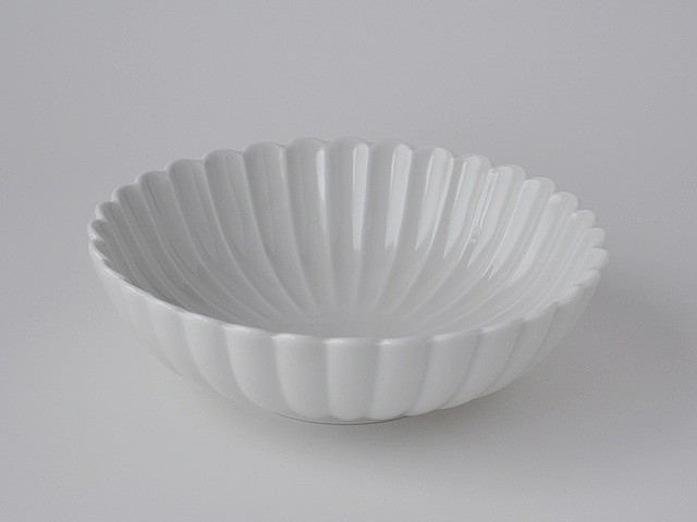 白高麗菊彫取鉢(中)