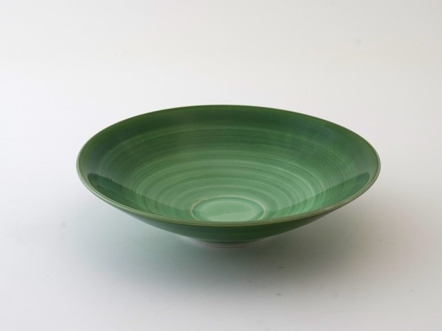 翠浅平鉢