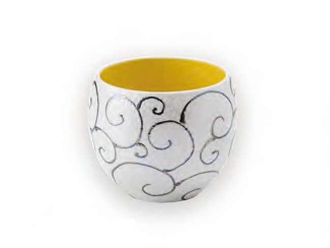 一珍ラスター黒唐草内黄仲付