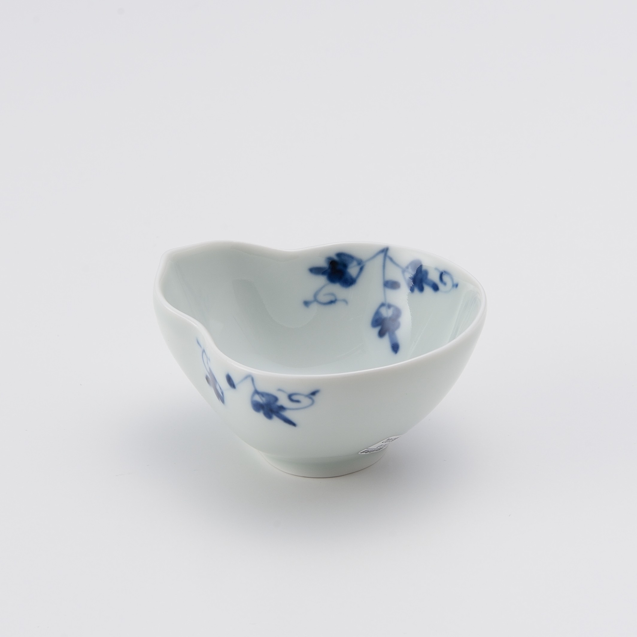 染付陶花　瓢型小付