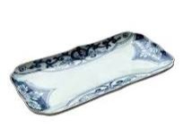 染付間取花絵桔梗渕焼物皿