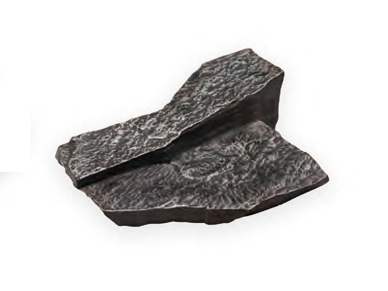 黒スレート釉銀彩陶石ステージプレート