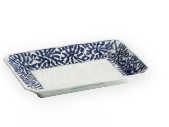 タコ唐草長角皿