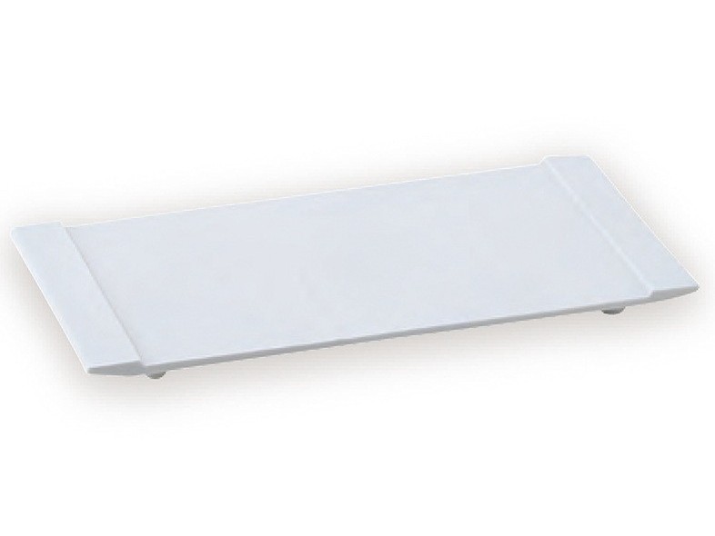 白磁陶石三ッ足プレート(中)