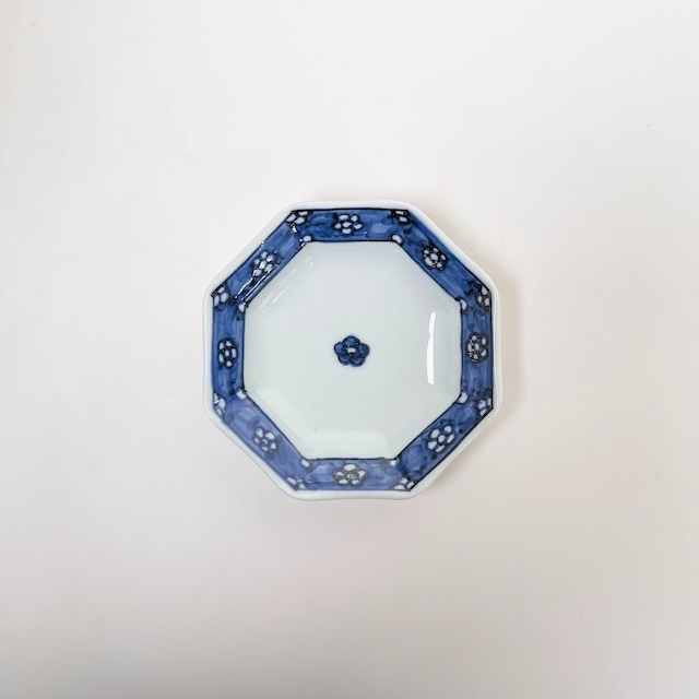 染付外濃小紋八角小皿