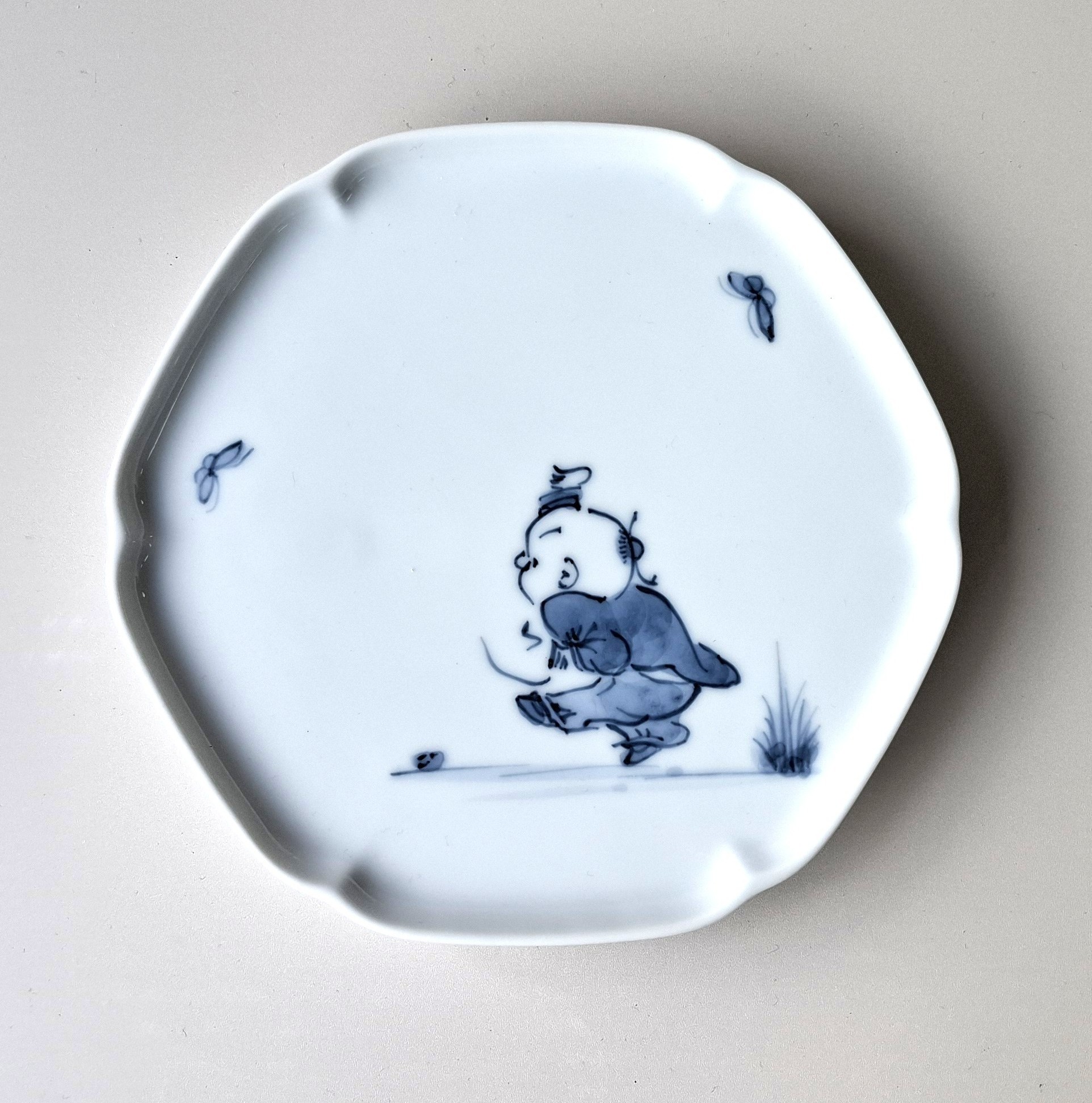 踊り唐子 渕立六方皿