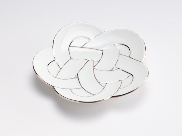 プラチナ線梅むすび小皿