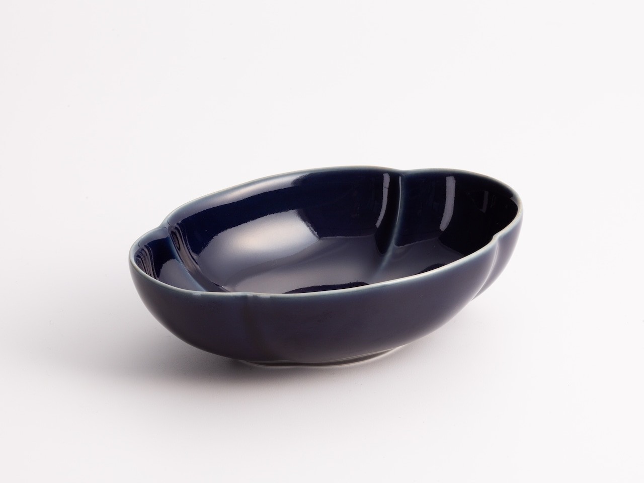 蒼い　木甲小鉢