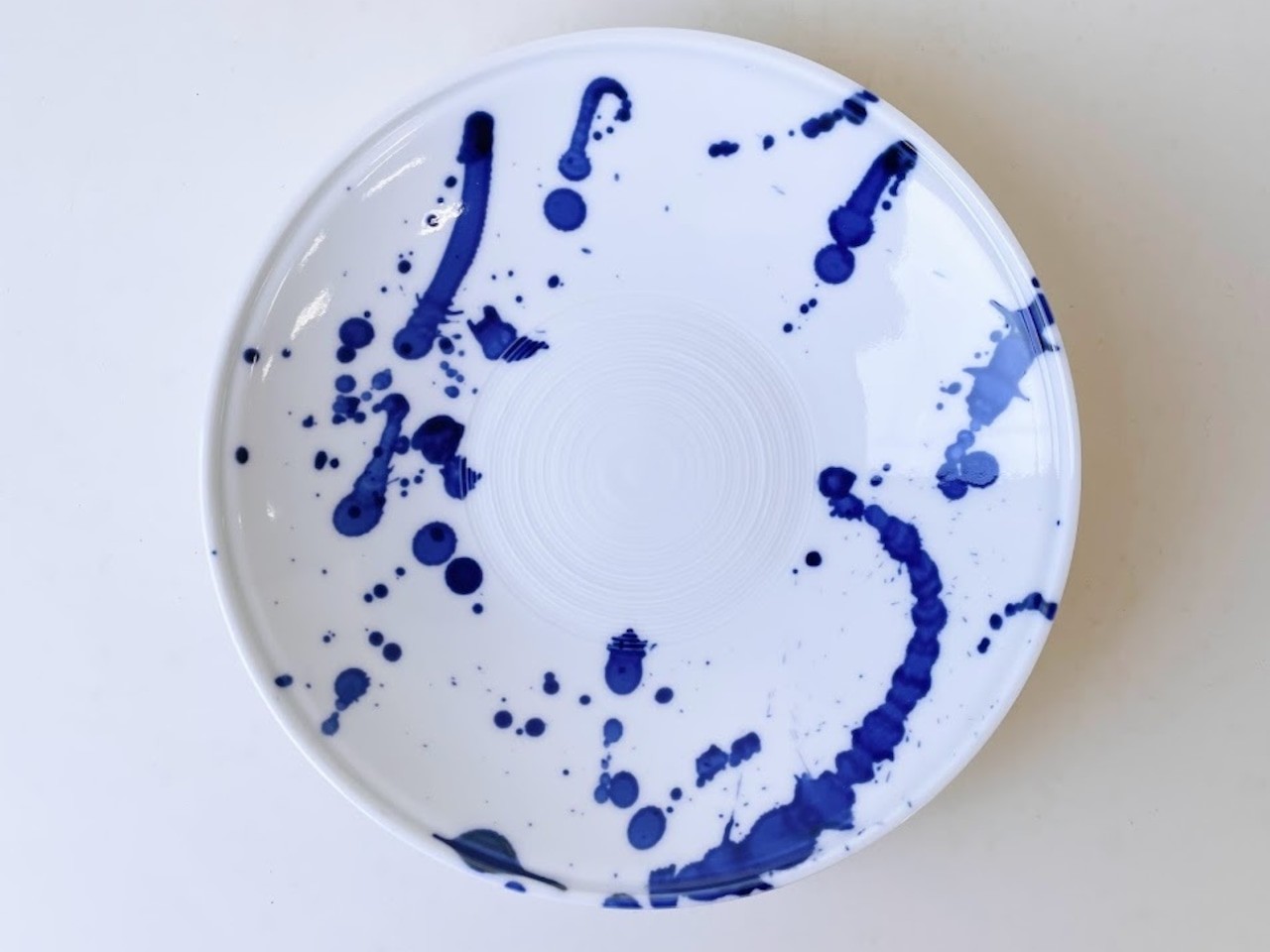 呉須飛ばし五・五寸平皿