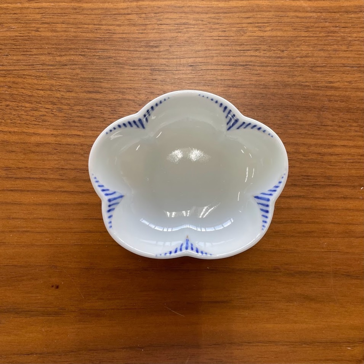 輪花十草花型小付(青)