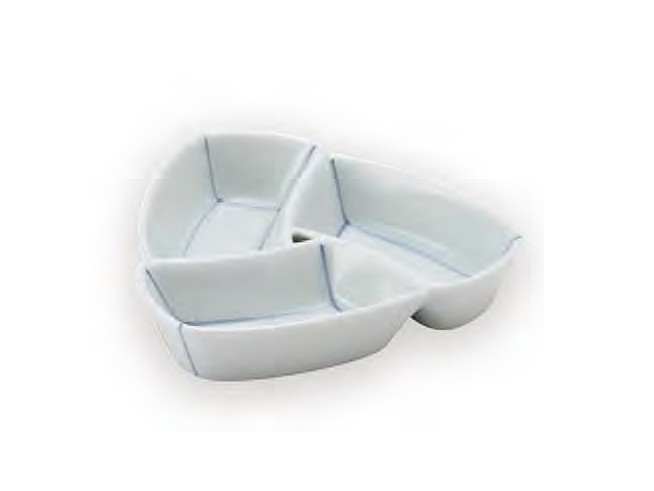 染箱角丸三種皿