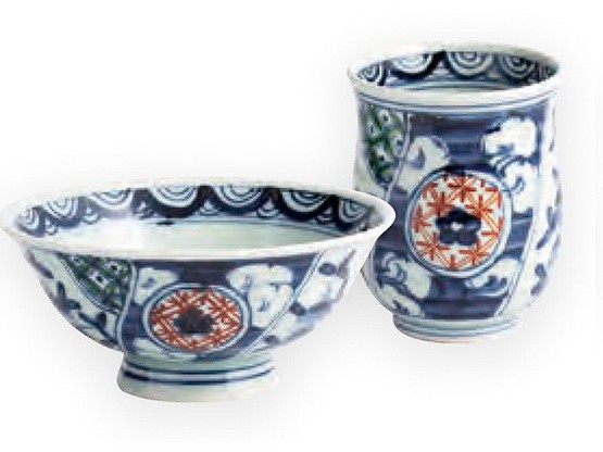 染錦間取柘榴紋特大湯?