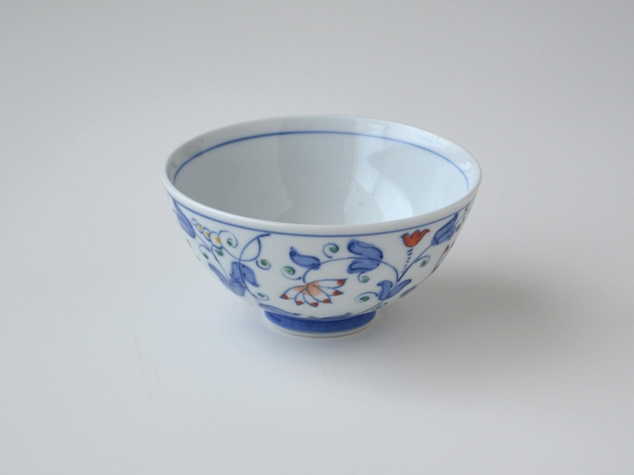 つる草紋青飯碗(大)