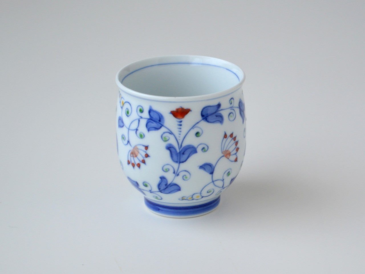 つる草紋青湯呑(大)