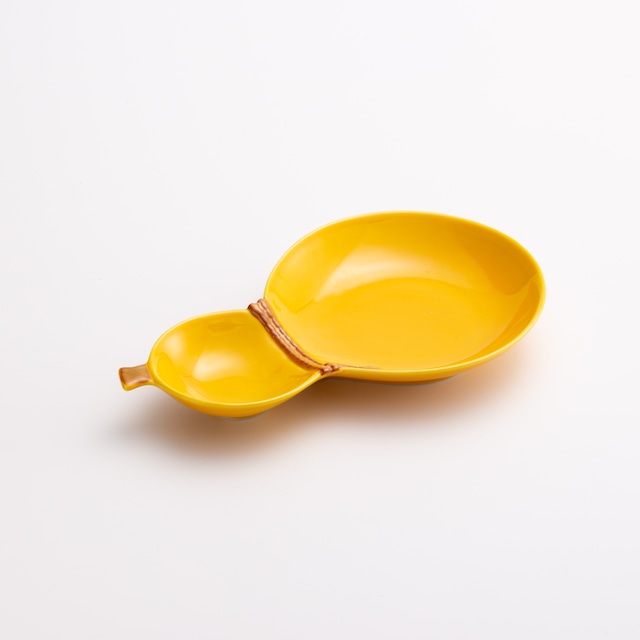 黄交趾　瓢型二品盛
