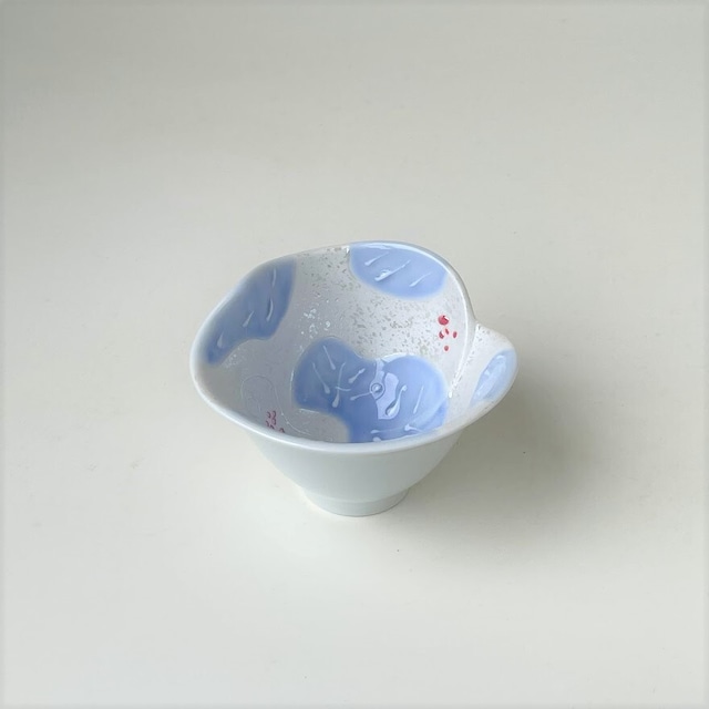 錦照葉ブルー　巻き花小仲付