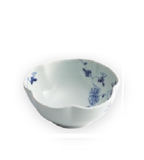 染付陶花　花型小鉢