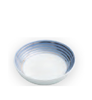 金線ブルー　丸小皿