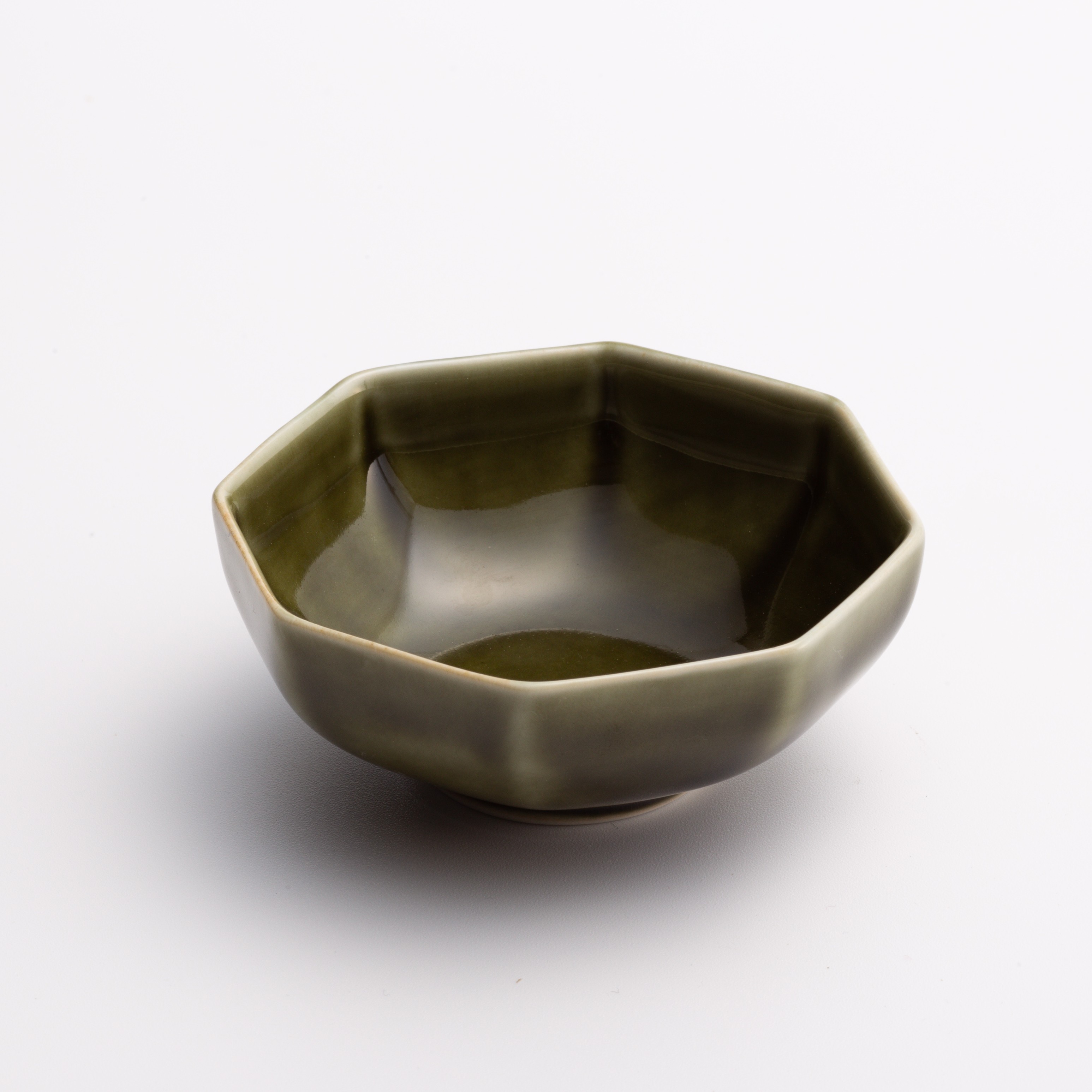 織部豆　八角小鉢