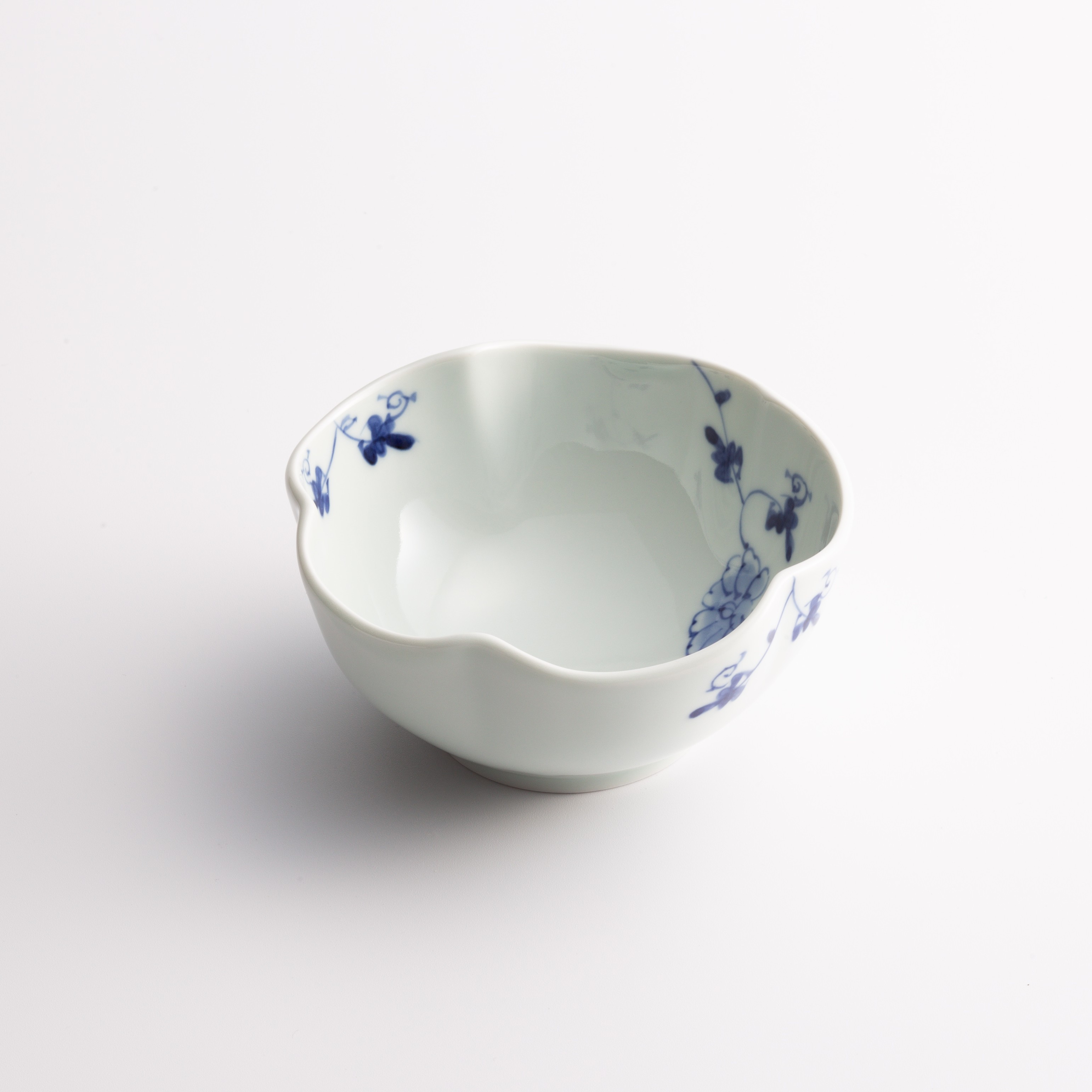 染付陶花　花型小鉢