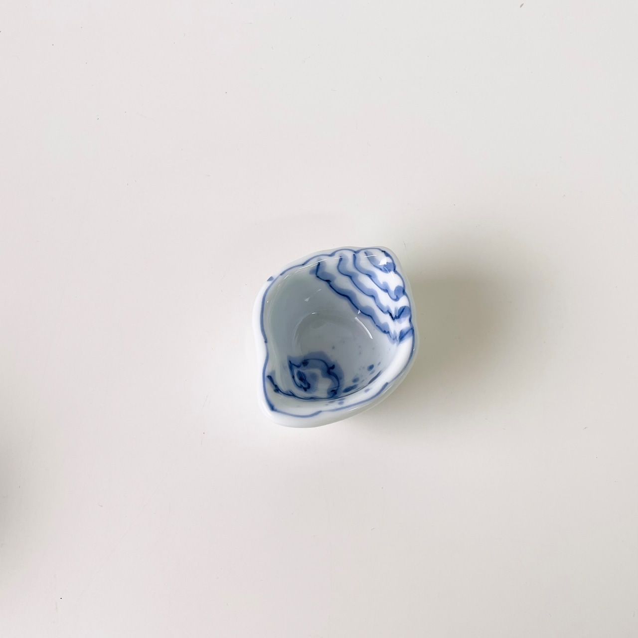 吹墨貝型小付