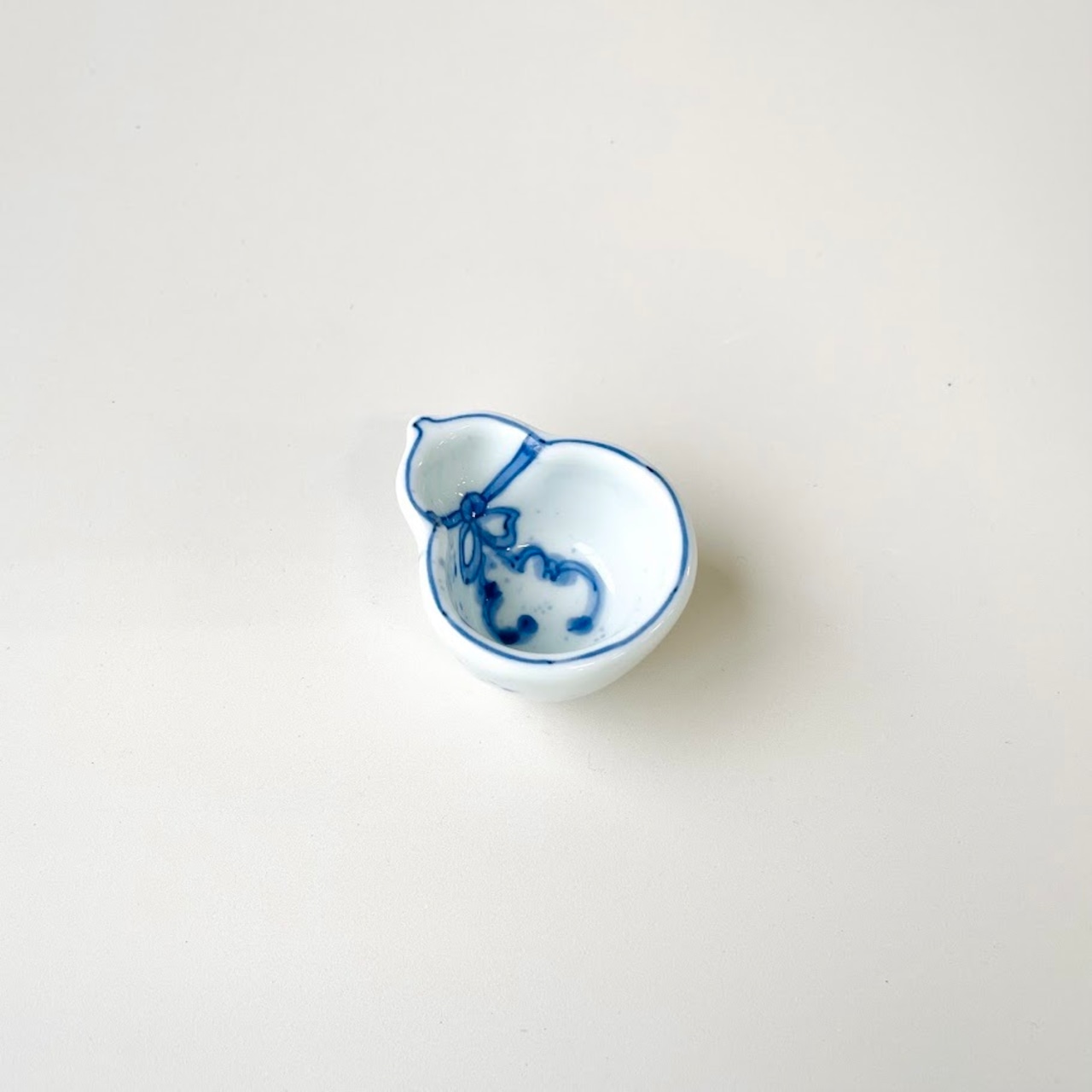 吹墨瓢型小付