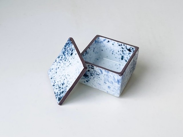 吹墨　枡型珍味入