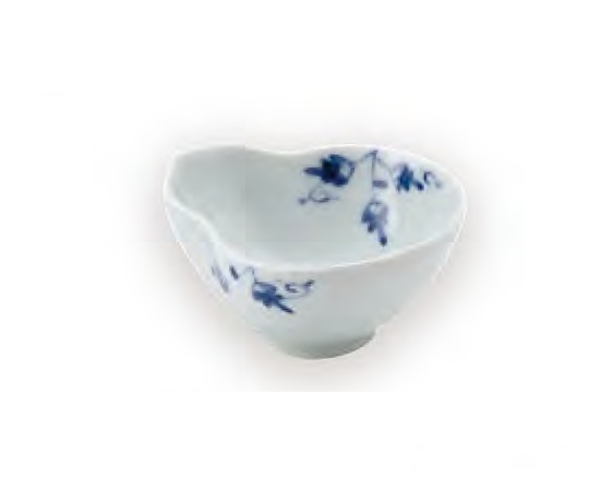 染付陶花瓢型小付