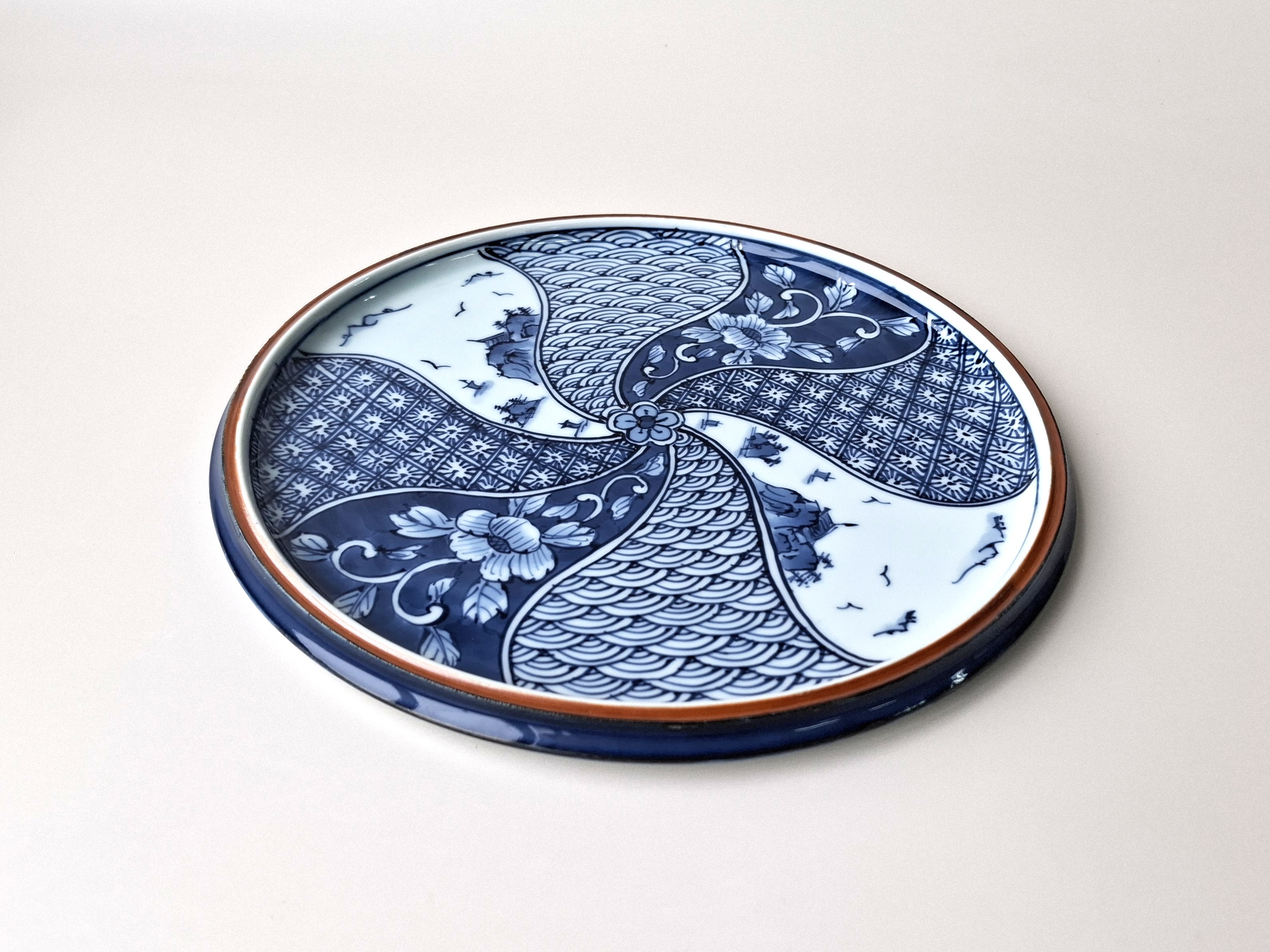 祥瑞　渕立八寸皿