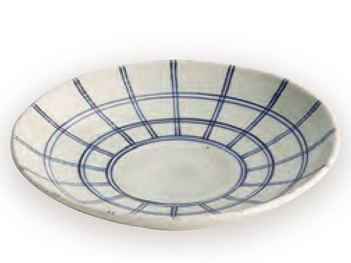 格子五寸皿