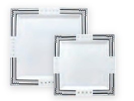 水晶ヒルハウス調黒角プレート(中)