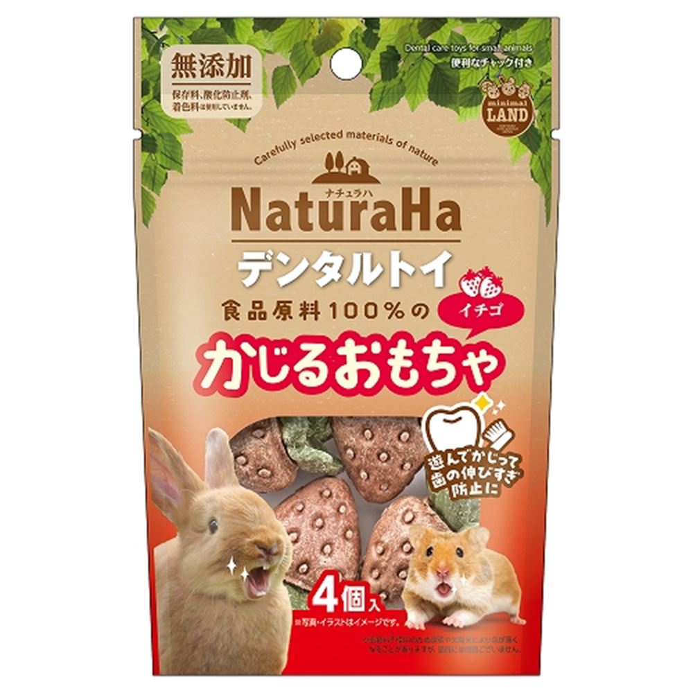 マルカン NaturaHa デンタルトイ イチゴ 4個入 ML-678