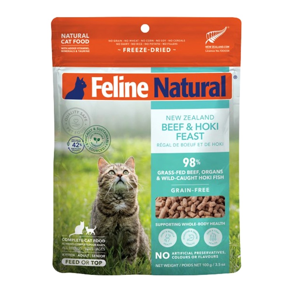Feline Natural ビーフ＆ホキ・フィースト 100g
