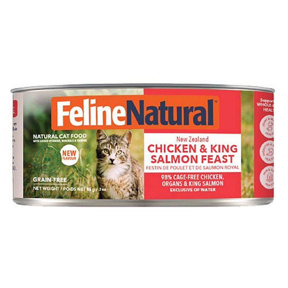 Feline Natural プレミアム缶 チキン＆キングサーモンフィースト 85g