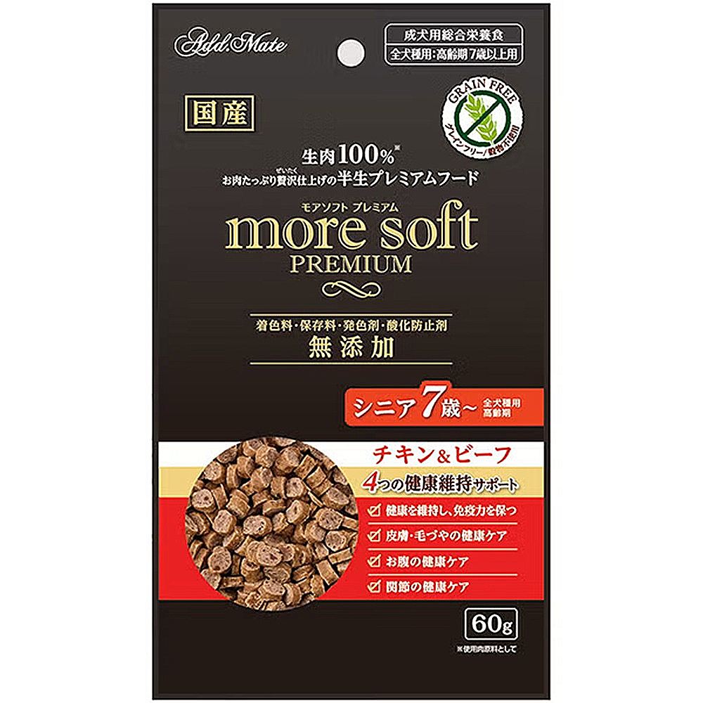 ペティオ アドメイト モアソフト プレミアム チキン＆ビーフ シニア 60g