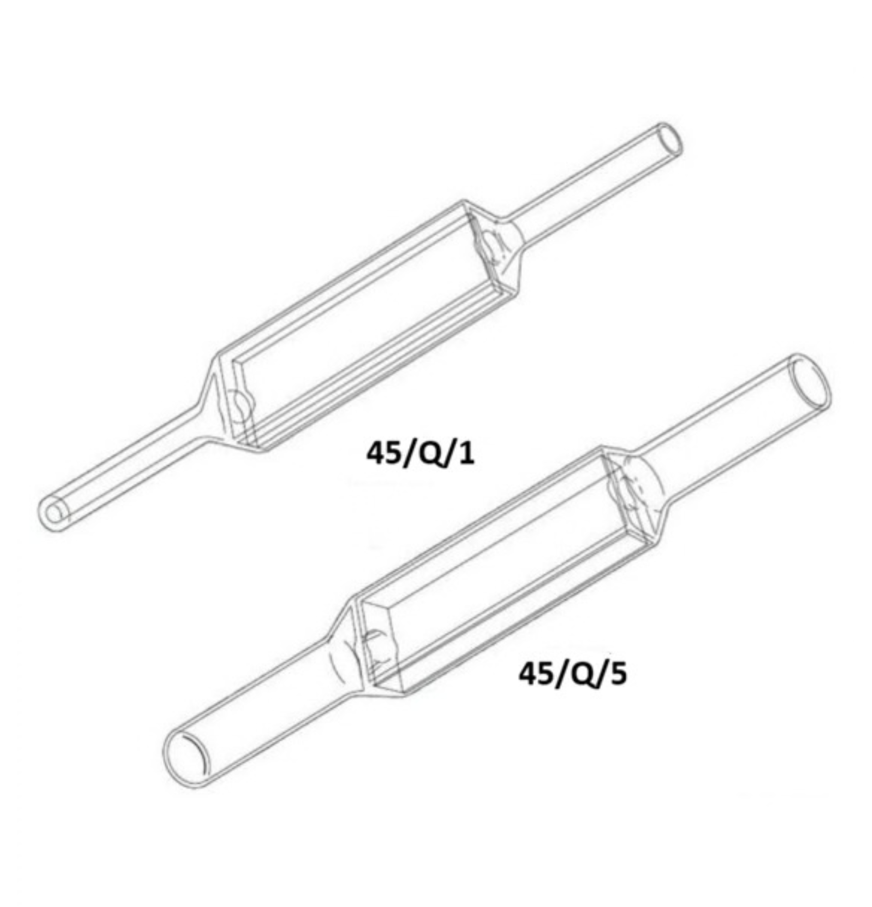 インラインおよび顕微鏡用フローセル Type 45