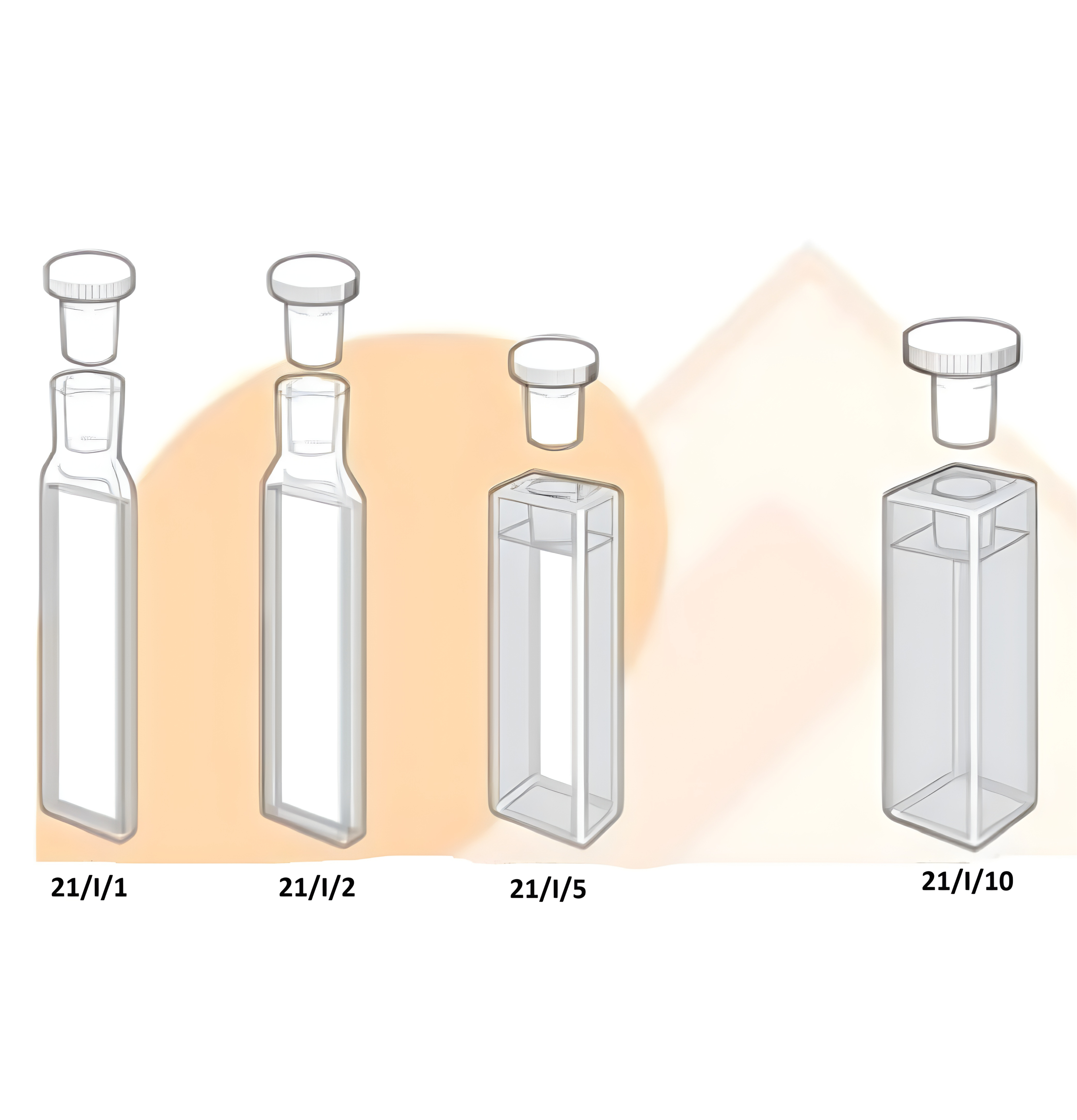 PTFE栓付角型セルIR用　Type 21/I
