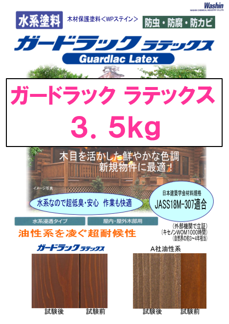 ガードラック　ラテックス　３．５ｋｇ缶　８，８００円(税抜)～