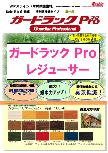 ガードラックＰｒｏ　レジューサー　１６Ｌ缶、４Ｌ缶　１２，５７０円(税抜)～