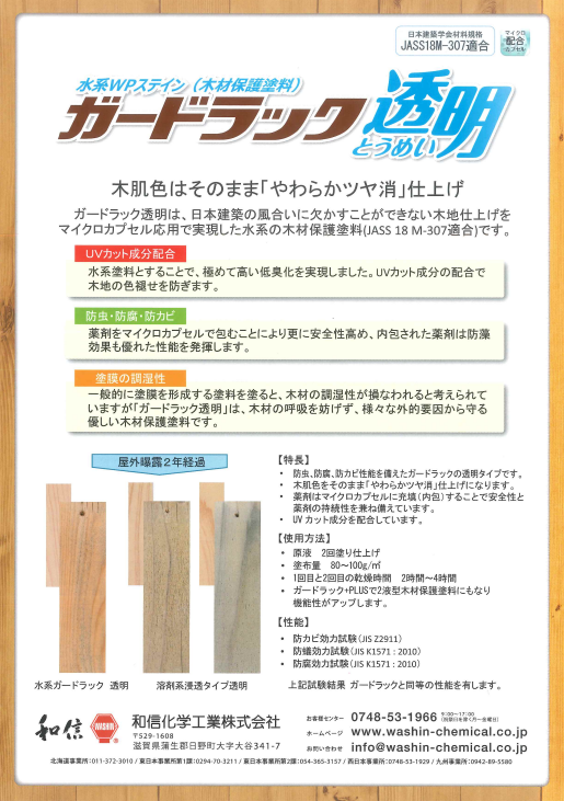 ガードラック　透明　１４ｋｇ缶、３．５ｋｇ缶　１１，３１０円(税抜)～