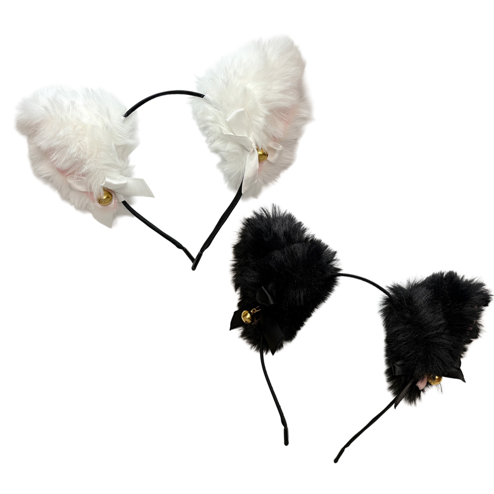 ねこ耳 リボン 鈴 カチューシャ 小 ねこ 猫 ネコ ハロウィン ヘアアクセサリー レディース 卸 仕入れ