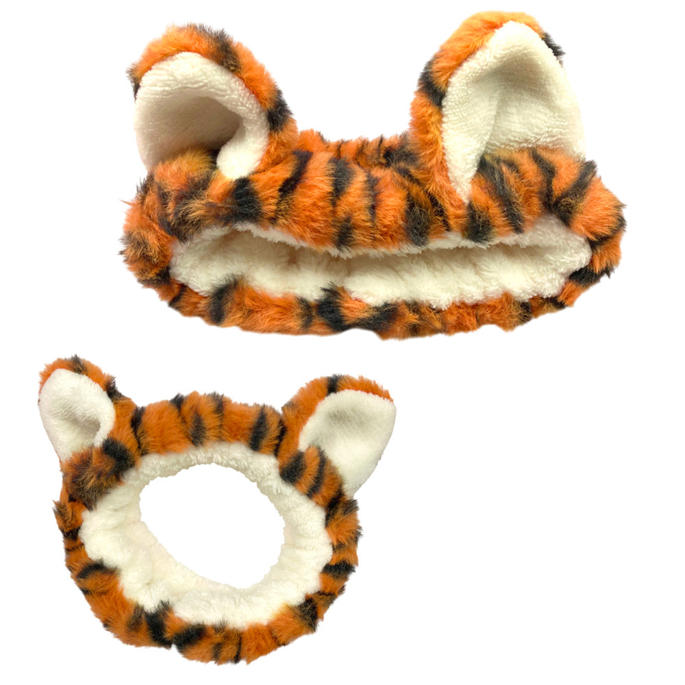 ［パリスキッズ］トラ ターバン ヘアバンド アニマル 動物 ヘアアクセサリー