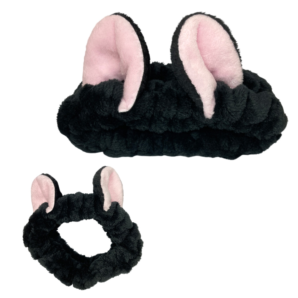 ［パリスキッズ］くろねこ ターバン ヘアバンド アニマル 動物 ヘアアクセサリー